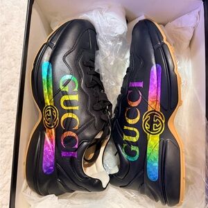 Gucci Python Trainers Sneakers Size 10 US